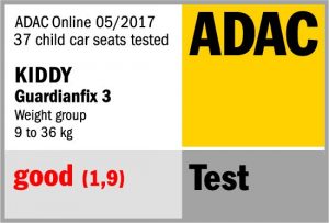 ADAC test mei 2017 Kiddy Guardianfix 3 groep 1 2 3