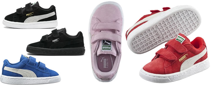 Puma Suede baby-sneakers met twee bandjes maat 18 tot 27 in Top 10 Beste Babyschoenen en -sneakers harde zool